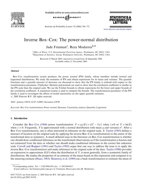 Inverse Box–Cox: The power